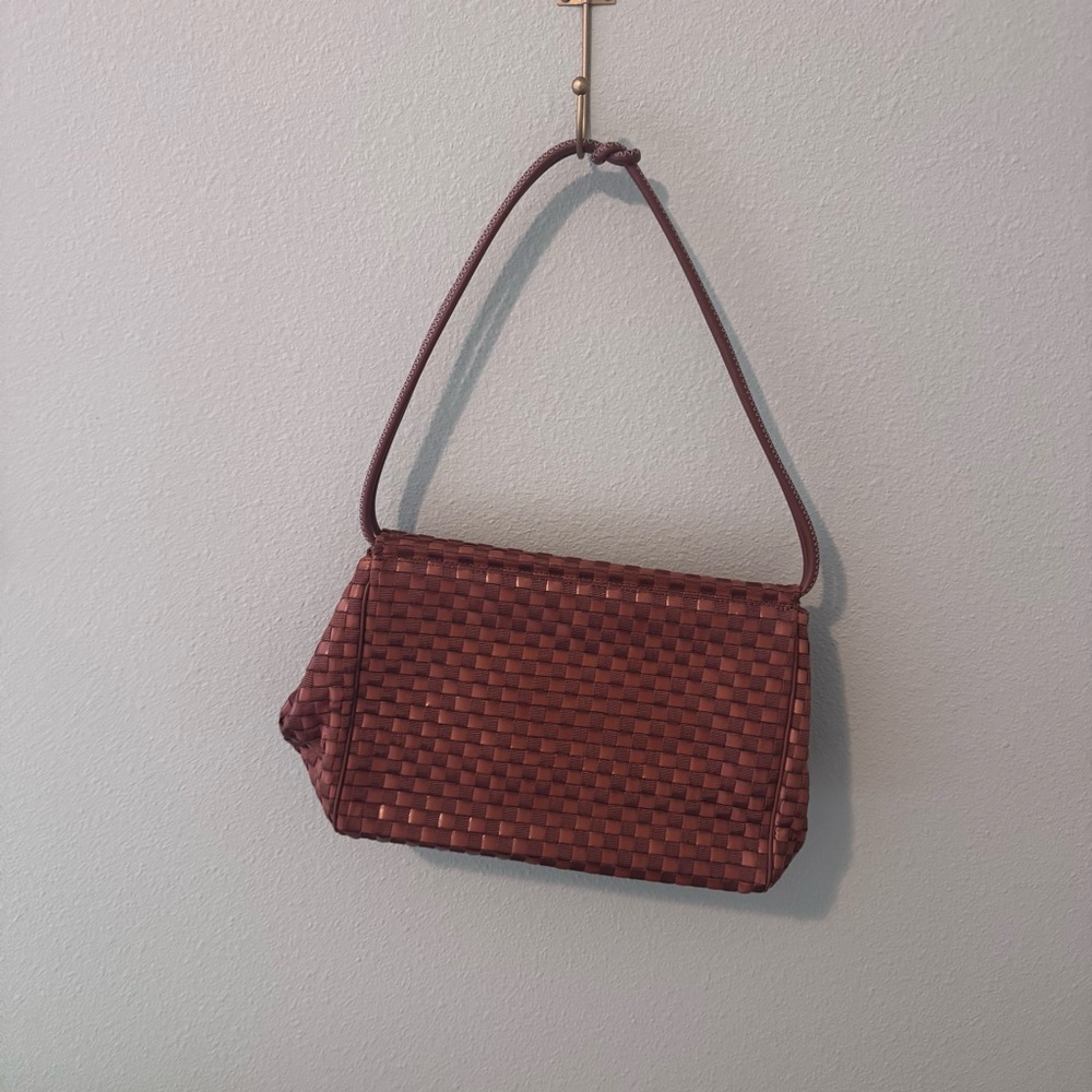 The Sak Woven Shoulder Bag in Brown